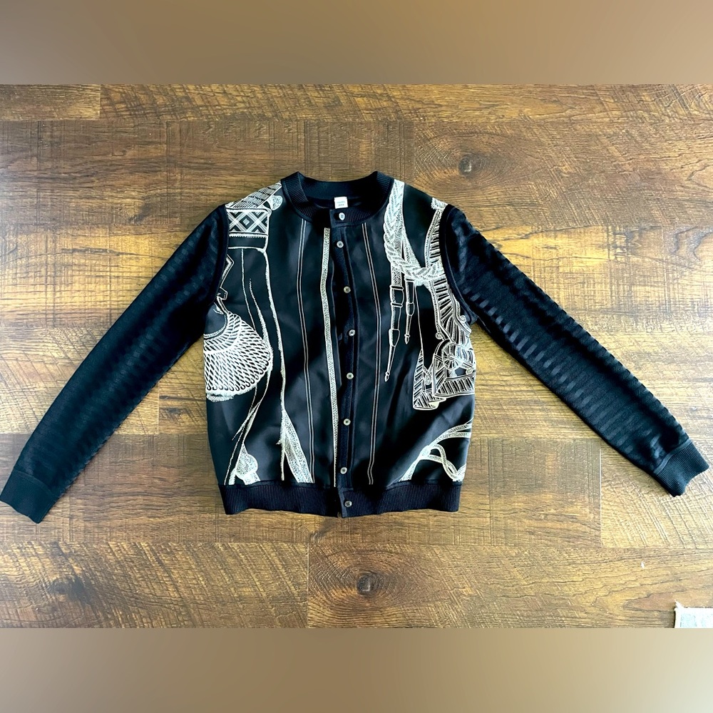 Hermes “Zoaves et Dragons Finesse” Long-sleeve cardigan Size 36